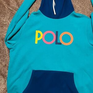 Ralph Lauren Blue and Teal Hoodie